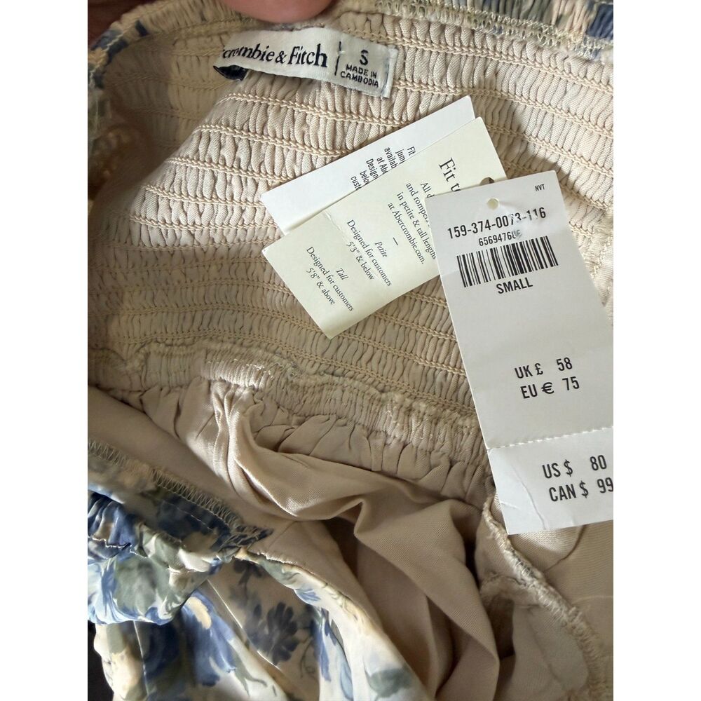 Abercrombie & Fitch Emerson Angel Sleeve Mini Dress Floral NWT Size Small - Picture 7 of 7